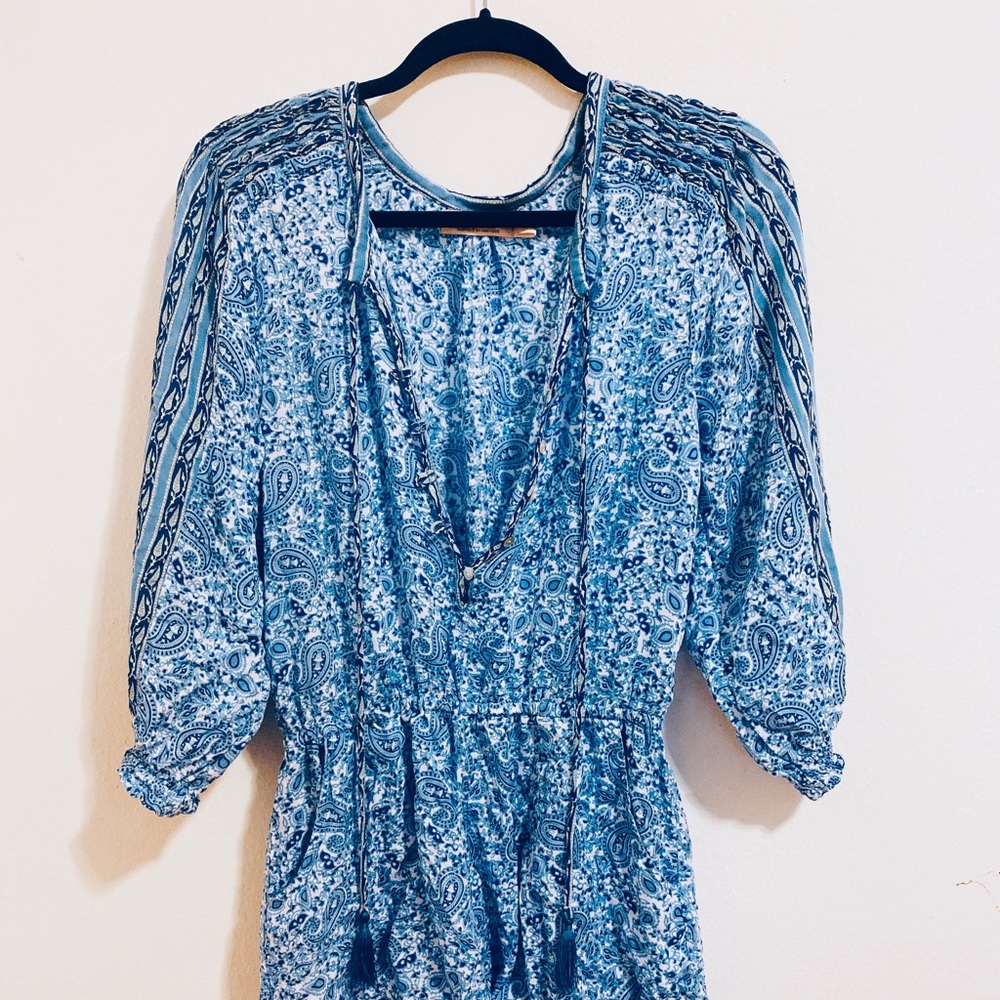Beachgold Jimmy V-Neck Tassle Tie Playsuit